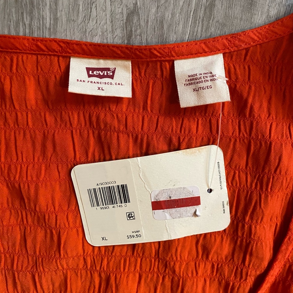 Levi’s Women’s Embry Tie Blouse Size XL - Picture 7 of 8